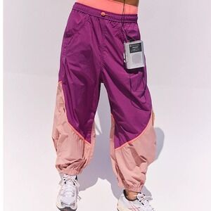NEW Free Movement FreeFlow Sz S Colorblock Track Pants Deep Mulberry Combo NWT